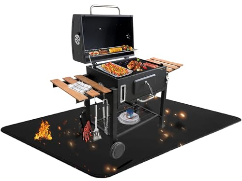 BBQ Mat Floor Protector Garden Grill Mat Fire Pit Mat for Grilling Reusable