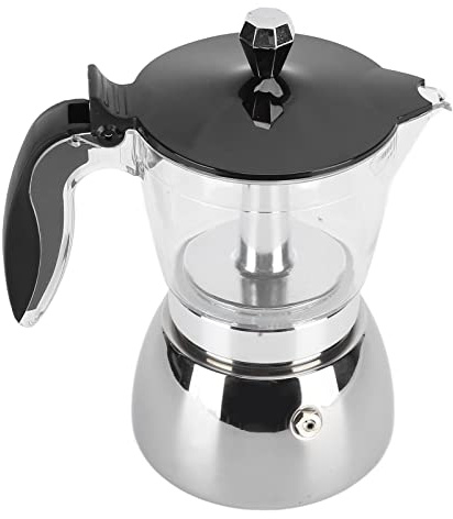 KIMISS Pot Moka en Acier Inoxydable à 6 Tasses - Cafetière élégante Italienne pour Délicieux Cappuccino, Expresso, et Plus - Poignée Ergonomique Résistante à la Chaleur