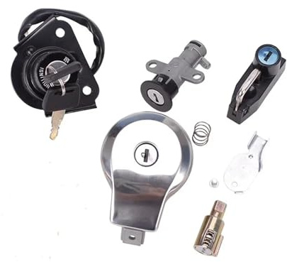 Cerradura De Encendido Para Virago Xv125 Para Vstar Xv250 Para Virago 250 400 535 750 1100 Tapa Del Tanque Combustible De Motocicleta Bloqueo De Tapa(B)