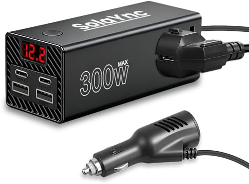 SolaYnc 300W Fahrzeug-Wechselrichter Spannungswandler 12V/24V auf 230V