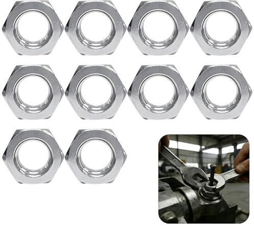 Juego de Tuercas Hexagonales de 1/4 Pulgadas en Acero Inoxidable - para Roscas de Cámaras, Trípodes y Telescopios - Incluye Tornillos de Fijación, Resistente a la Corrosión y Duradero