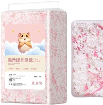 Dewireaey Hamster Bedding, 450 g Wood Chips with Odour Control | Rabbit Bedding - for Ferrets, Rabbits, Gerbils, Hedgehogs, Reptiles, Birds and Pets as Sleeping and