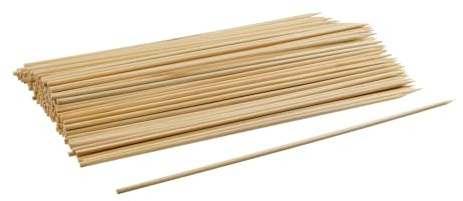 Fackelmann Schaschlikstäbchen – 25 cm aus 100% FSC-zertifiziertem Birkenholz, 75 Stück, für Geburtstagsfeiern und Grillpartys, für leichtes Aufspießen von Lebensmitteln, Braun