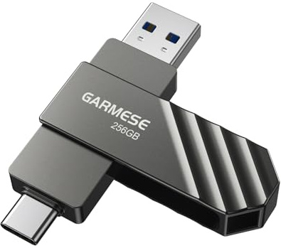 GARMESE 256GB USB C Flash Drive, Read Speed Up to 150MB/s USB 3.1 Gen 1 High-Speed Thumb Drive, Plug and Play Dual Port Memory Stick Compatible with Smart Phone/PC/Laptop/Tablet