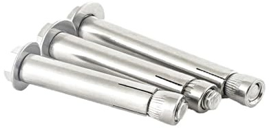 Bulloni di ancoraggio, Bulloni di ancoraggio ad espansione con manicotto in acciaio inossidabile 304, esagonali esterni M6 M8 M10 M12 1/2/3 pezzi(M6x100mm-2pcs)