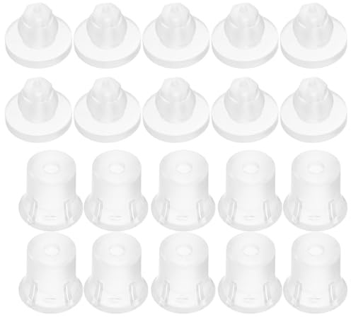 Ipetboom Lot de 10 Set de Clous Tapissier en Acrylique Transparent 20×20 Mm, Fixations Murales Invisibles pour Décoration Murale de Canapé, Supports de Miroir et Cadres Photo, Usage Maison