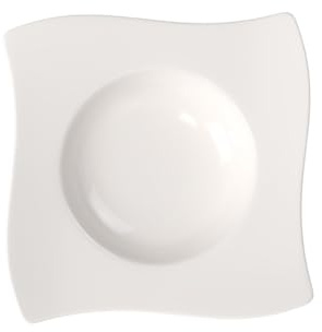 Villeroy und Boch NewWave Suppenteller, Premium Porzellan, Weiß