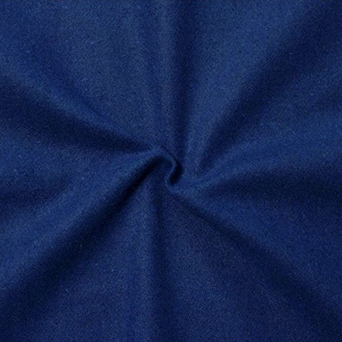 STOFFKONTOR Wollstoff Stoff Winter Basic - Meterware, Royal-Blau - zum Nähen von Mänteln, Jacken, Ponchos, Decken, Homeaccessoires uvm.