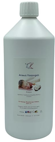 1l Aroma Massageöl - Kokos für Massage, Physiotherapie, Wellness, Sport in Pharma Qualität