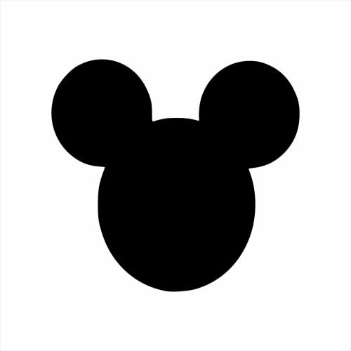 Autosticker Mickey Maus Kopf - Schwarz, 15 x 14 cm, Autoaufkleber Auto Tuning, Sticker Heckscheibe Seitenspiegel Spiegel, Auto Sticker Gadget Fenster und Fahrzeug, wetterfestes Deko Motiv, tradercat
