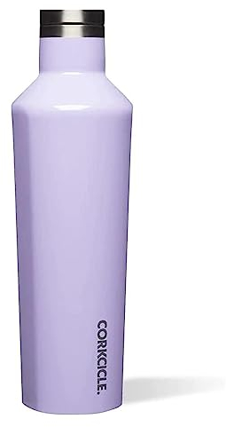 Corkcicle Canteen - Triple Insulated Stainless Steel Water Bottle with Straw - Keeps Cold for 25+ Hours and Hot for 12 Hours - Leakproof, Reusable, BPA-Free, Dishwasher Safe - Powder Blue, 475ml/16oz