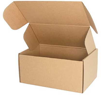 PACK4YA 200 × 103 × 103 mm (8 tum x 4 tum) små paket postlådor kunglig post PiP korrugerade kartonglådor för postning, bruna postlådor för småföretag eller presentförpackning (20 st)