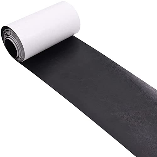Leder Patch Kit Selbstklebende Lederflicken, Panngu Premium Selbstklebender Leder Reparatur Patch, Für Couch Sofa Risse, Verbrennungen, Autositze Zubehör (schwarz, 10cm * 150cm)