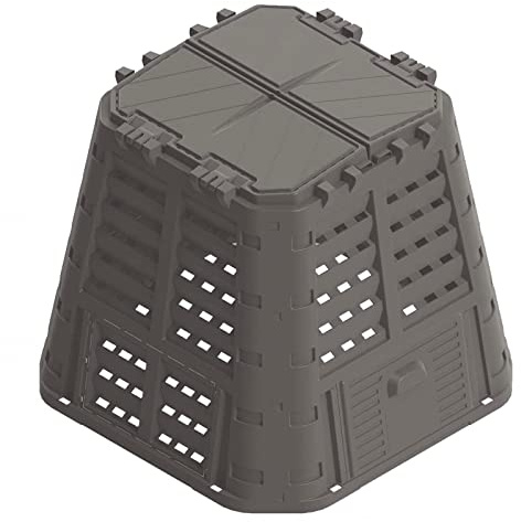 Mondo Viro Compostiera a bidone in diversi litri ideale per giardini e uso esterno in plastica resistente (1, 480 Litri)