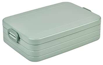 Mepal - Fiambrera Take a Break Large - Lonchera para llevar - Lunch Box para 4 Sandwiches o 8 Rebanadas de pan - Meal Prep - Apto para Lavavajillas - 1500 ml - Nordic Sage