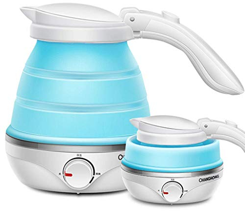 Bouilloire à Compression Pliante de Voyage Mini Bouilloire Électrique Portable Bleu Present