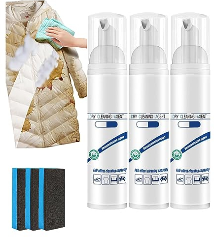 Trockenschaumreiniger, Trockenschaumreiniger für Kleidung, Trockenschaumreiniger Fleckenentferner, aktiver Enzym-Kleidungsfleckenentferner, hartnäckige Fleckenreiniger, entfernt alle Arten von Flecken