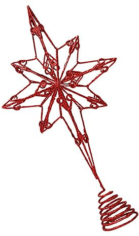 BUGUUYO Stern-weihnachtsbaumspitze Mit Led Zacken Weihnachtsstern Für Baumschmuck Baumstern-dekor Weihnachtsbaumschmuck