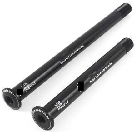 EALLEN Steckachse,Fahrrad Schnellspanner 1 Paar Fahrrad-Steckachsenspieße Vorderradnaben Rohrschaft MTB Rennrad Schnellspannachse for Vorderradgabel Hinterradnaben 12x1,5(Front Axle L122)
