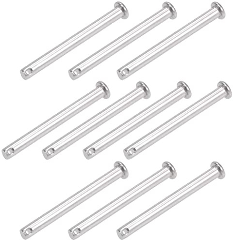 XYWHPGV Perni con cerniera a foro singolo - 6 mm x 60 mm perno a cerniera a testa piatta in acciaio inossidabile 304 10 pezzi(85471 49f36 8e206 ed47f 9c6bc cecdf