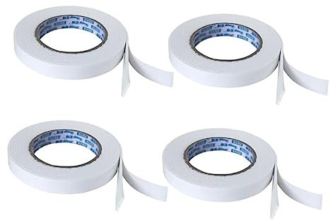 EXCEART 4 Stück auto klebeband doppelseitiges transparentes Klebeband doppelseitiges Klebeband Zweiseitiges Klebeband für auto Weiß