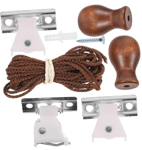 ORFOFE Accessoires pour Stores à Kit De Supports Et Cordon pour Rideaux Installation Facile pour Fenêtres De Chambre Et Bureau Composants Légers Et Pratiques