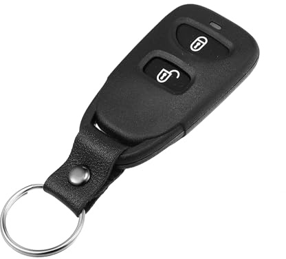 A ABSOPRO Guscio Chiave Telecomando a 2 Pulsanti per Sostituzione Custodia Chiave a Distanza Senza Chiave per Hyundai Tuscon 2005-2016 per Kia Nero