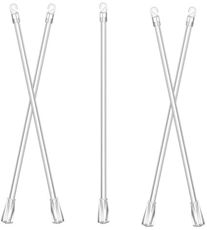 STOBAZA Jalousienstäbe 5 Stück 31 Cm Vorhang-Zugstange Mit Haken Fensterrollo-Kippstange Vertikale Jalousienstange Transparente Jalousienstangen Ersatz Für Fenster Vorhang Tür