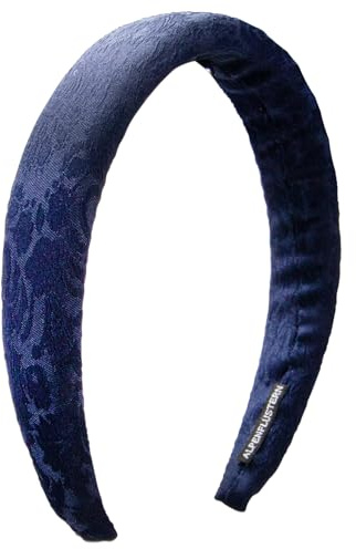 Alpenflüstern Trachten-Haarreif Jaquard - Damen Haarschmuck, Haarband rutschfest fürs Dirndl (blau) ADV152
