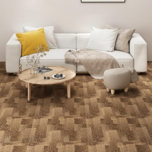 Willood Teppichfliesen 20 Stk. 5 m² Braun