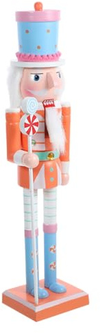 Amosfun Figuras De Cascanueces De Madera 50 Cm Decoración De Navidad Adorno Navideño