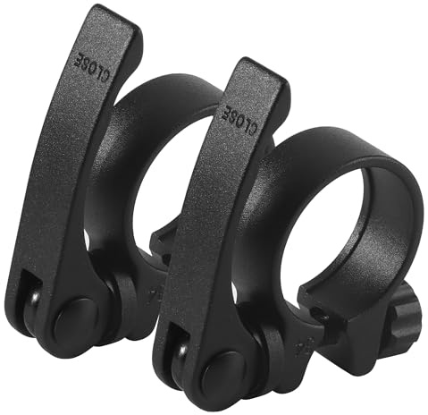 Sattelklemme 2er Set aus Leichtbau-Aluminiumlegierung (31,8 mm) mit Schnellspanner-System – Universelle Fahrradsattelhalterung für MTB/Rennrad/Citybike | Rostfrei & Einfache Montage