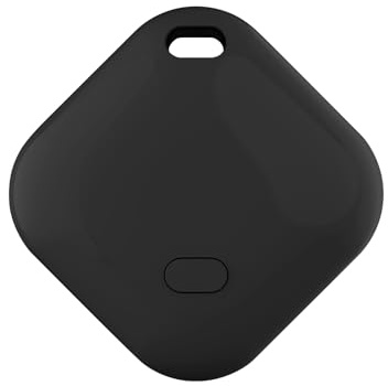 BuLuHAHA Key Finder, Bluetooth Tracker Works with Apple Find My (iOS Only) (F02-Black, 1 Pack)