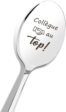 Cadeau Collègue Travail, Cuillère A Cafe en Acier Inox, Cadeau Secret Santa Collegue Cadeau Noel Collegue Cadeau pour Collègues Cadeau Collegue de Travail Cadeau Bureau Collegue Cadeaux pour Collègues