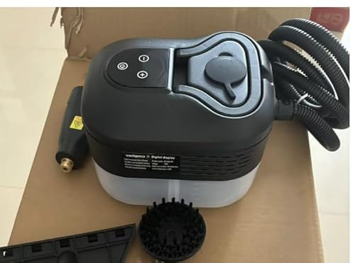 PAHTTO Pulitore a vapore multifunzionale, macchina per la pulizia ad alta temperatura per uso domestico, con display LCD e impugnatura antiscottatura, adatto per la pulizia della casa e dell'auto