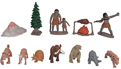 Historisches Figurenspielzeug, Lebensechte, Robuste Prähistorische Tierfiguren, Lernspielset für Kinders, aus Sicherem PVC-Material, Ideales Geschenkspielzeugmodell für Kinders