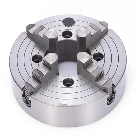 OURNXI Metall-Drehfutter, 160 mm, 4 Backen, unabhängiges Spannfutter, K72-160, manuelles Drehfutter, Scroll-Spannfutter