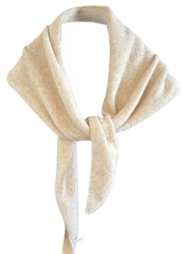 JOLILUNA Knitted Triangle Scarf for Women Thick Wool Head Scarf Y2k Bandana Downtown Girl Aesthetic Accessories (Aprioct)