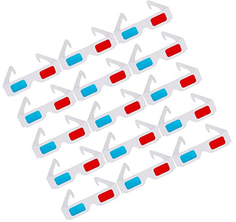 BRIGHTFUFU 40pcs Universal 3d Anaglyph Glasses Movie Cinema Anaglyph 3d Glasses