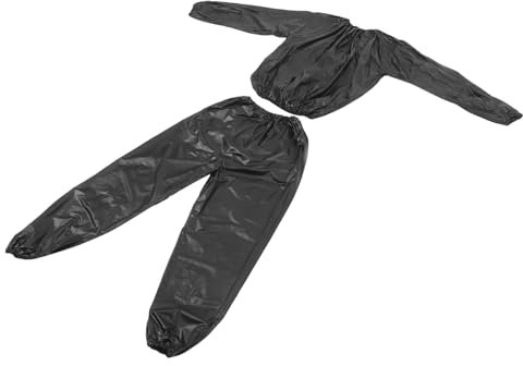 EXAOMBLE Combinaison De Sauna Unisexe 0.1mm Noir, Survêtement Léger En Néoprène, Ensemble Pantalon De Sauna Transpirant Et Haut De Survêtement, Fitness Et Entraînement Sportif Intensif