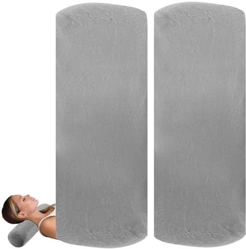 Zylindrisches Nackenrollebezug 15x40/15x50/20x60 - Samt Bezug for Rohrkissen Bequemes Multifunktional (Nacken, Beine, Rücken, Bett, Yoga) Abnehmbar Kissenrolle Rollenkissen(@1,20x100cm/8x39in)