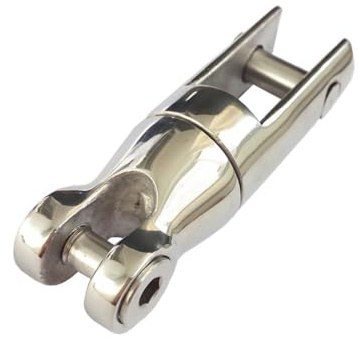 Stainless Steel Marine Swivel Connector, Multi-directional Anchor Roller, Chains Rotating Connector for Boat, Yacht, Ship