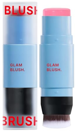 Barra De Colorete En Crema,Barra Multiusos Ligera Para Labios Y Mejillas | Maquillaje Hidratante De Larga Duración Con Diseño Doble Punta Para Oficina Y Viajes