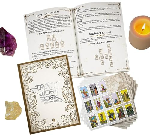 Tarotkort dagbok | linjerad anteckningsbok för nybörjare - Vin Notebotage Journaling-arbetsbok för rituell energispårning, daglig övning, inspelning, läsning, vitdagbok, anl