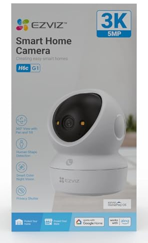 EZVIZ CAMARA WIFI INTERIOR H6C G1 3K PANORAMICA-INCLINACION