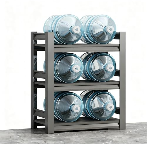 Soporte dispensador de agua resistente de 5 galones, altura ajustable, estante enfriador de agua para cocina, oficina, sala de estar, soporte para jarra con estante (40.5 pulgadas de alto x 31.5