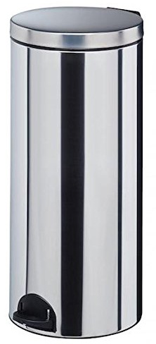 Poubelle à pédale Sanelia - seau antibactérien - 30l - inox aisi 304 (18/10)