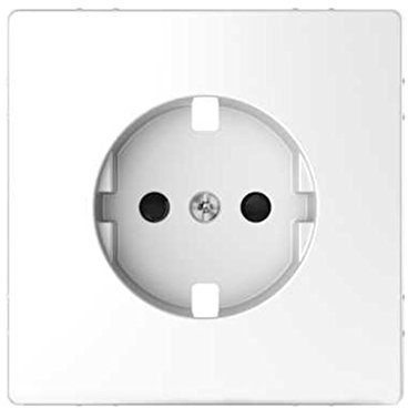 Schneider Electric MTN2330-6035 Tapa para Base Schuko 16A de La Gama D-Life Policarbonato Mate, Ártico para Instalación Empotrada con Fijación Conectable
