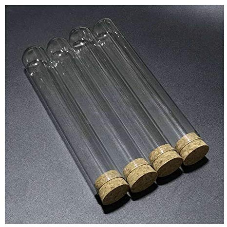 Pilang Zxxin-Experimentelle Teströhre, 12pcs / Lot transparenter Glasrundboden Reagenzgläsern, 30x200mm, mit Korken, for Laborglas,Schönes Geschenk