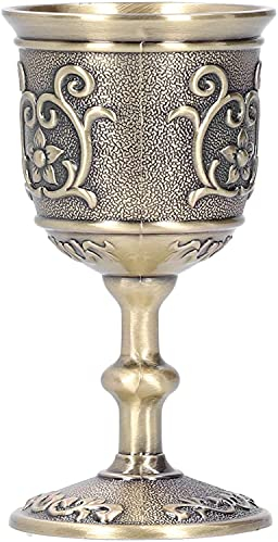 Tiardey Cáliz de 3.6 Pulgadas,Exquisito cáliz de Vino,Bronce Decorativo,práctico para Vino,Flor de Sol